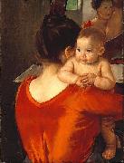 Mary Cassatt Woman in a Red Bodice and Her Child oil painting